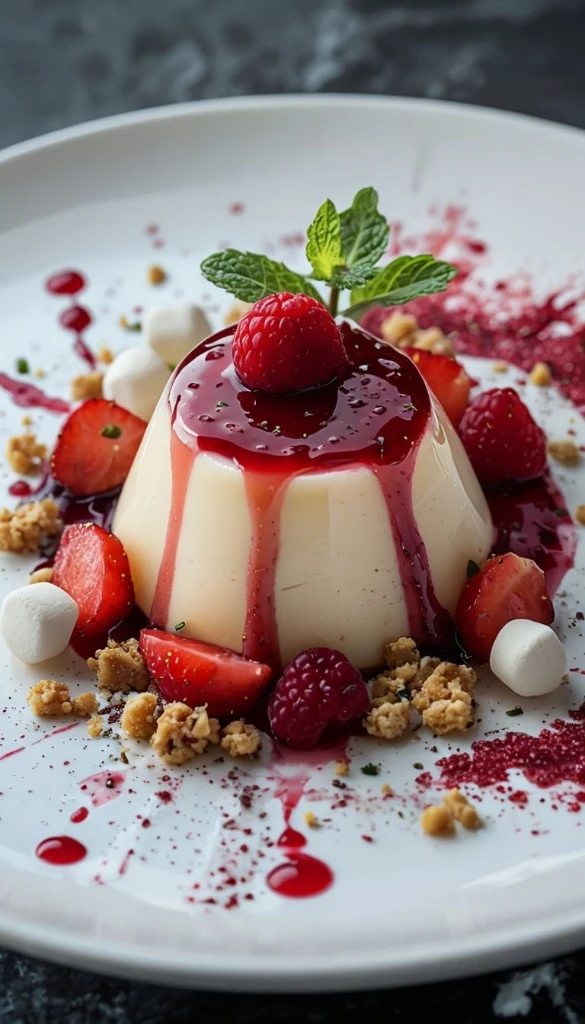 Panna cotta tatlısı 